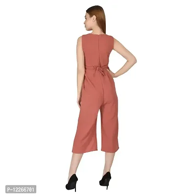 Stylemyth Women Hosiery Lycra Casual Pink Jumpsuit-thumb2