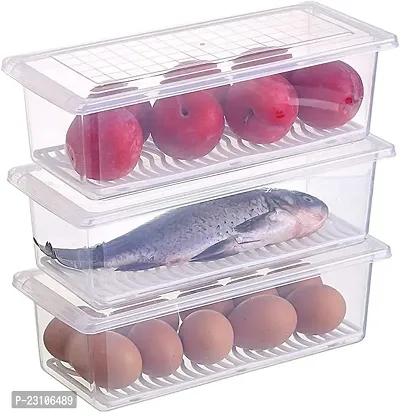 Fridge Organizer Case with Removable Drain Plate, Tray to Keep