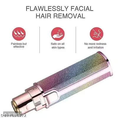 Flawless Rechargeable 2 In 1 Eyebrow Trimmer And Painless Facial Hair Remover Trimmer Shaver Body Trimmer For Women Face Lips Bikini Blawless Nose Hair Removal Electric Trimmer For Women Hair Removal Face Hair Removals-thumb4