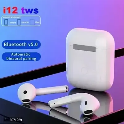 I12 Tws Earpods True Wireless Earbuds C273 For Gym Sports Running Bluetooth Headset White True Wireless-thumb5
