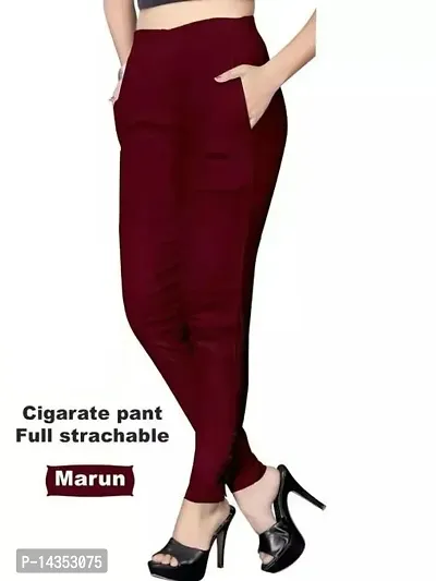 High Quality Design Cigar Pant Trouser and Ladies Pants Pack Of 1-thumb0