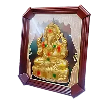 Religious Ganesh  Plastic Wooden Finish Wall Frame-thumb3