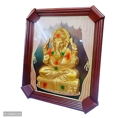 Religious Ganesh  Plastic Wooden Finish Wall Frame-thumb4