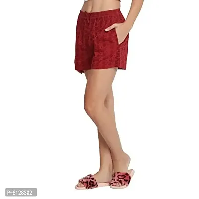 Solid Cotton Shorts For Women | Women Cotton Schiffli Shorts | Nicker For Women | Regular Fit | Loose Fit | Elastic Waist| Shorts with Adjustable Drawstring | Women Shorts For Yoga | GYM | Jogging | Night Wear | Active Wear | Shorts With Pockets_ Pink-thumb3