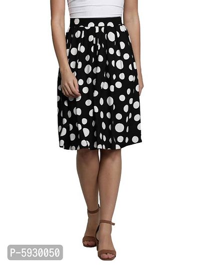 Trendy Rayon Polka Dot Printed Bell Shape Skirts-thumb0