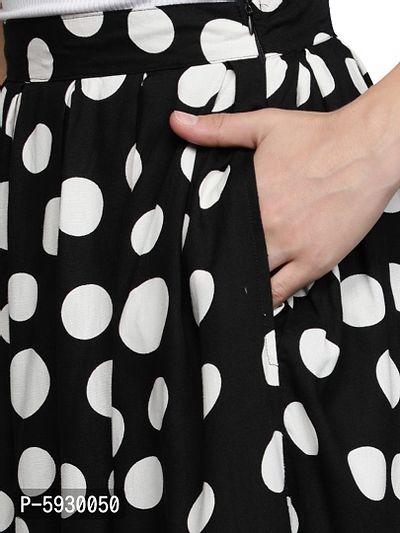 Trendy Rayon Polka Dot Printed Bell Shape Skirts-thumb5