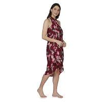 Floral Print Georgette Beachwear Swimsuit Body Coverup Wrap Sarong for Women-thumb3