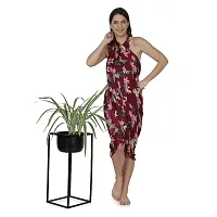 Floral Print Georgette Beachwear Swimsuit Body Coverup Wrap Sarong for Women-thumb4