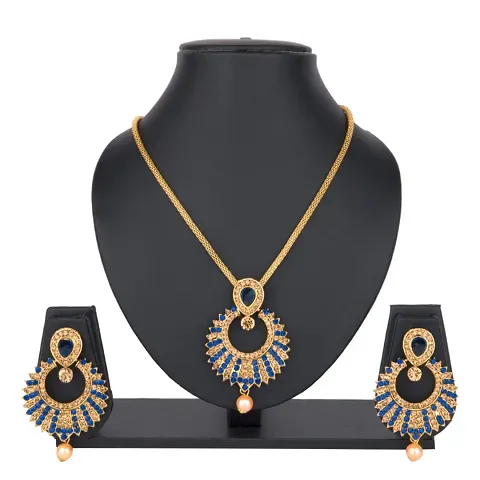 Stylish Gold Plated Agate Work Jewellery Set