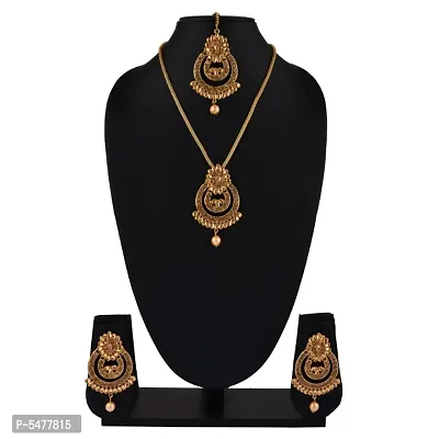 Latest Attractive Alloy Jewellery Set with Maang Tikka