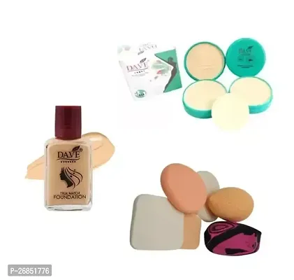 Compact Foundation Lipstick Combo Of 3