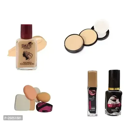 Compact Foundation Lipstick Combo Of 3