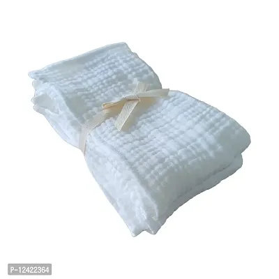 SANGLOBAL 4 Layer Gauze FACE Towel (Set of 2) (White)