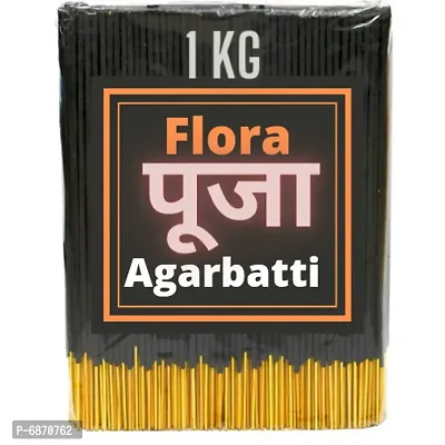Flora pooja sugandhit premium agarbatti monthly pack 1kg-thumb0