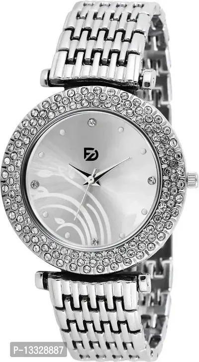 Fastdeals Analogue Women's Watch Silver Dial Silver Colored Strap-thumb0