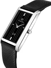 Black Genuine Leather Strap WristWatch For- Men-thumb1