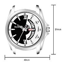 Multicolor  Dial Water Resistant Silver Color Stainless Steel Day  Date Function Watch For Men/Boys Analog Watch-thumb3