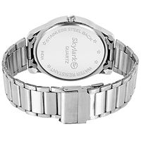 Round Silver Dial Water Resistant Silver Color Stainless Steel Bracelet Watch For Men/Boys Analog Watch-thumb3