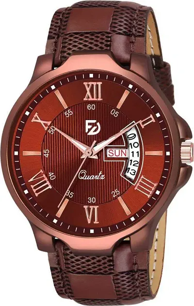 Stylish and Trendy Synthetic Leather Strap Analog Watch for Men's