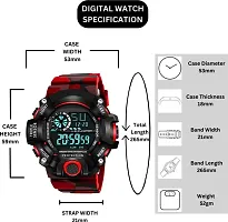 Red Color Date Display Timer and Stop Watch Sport Watch For Boy Digital Watch-thumb1