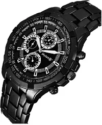 Stylish Black Dial Analog Watch For Men-thumb2