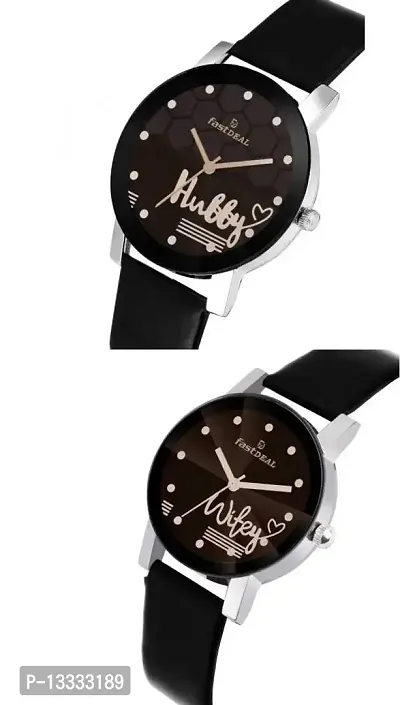 Fastdeals Analogue Men & Women's Watch (Black Dial Black Colored Strap) (Pack of 2)-thumb2