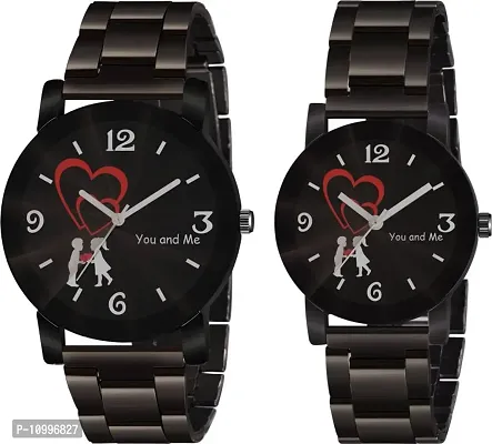 Stylish Black Metal Analog Watches For MenWoman-thumb0