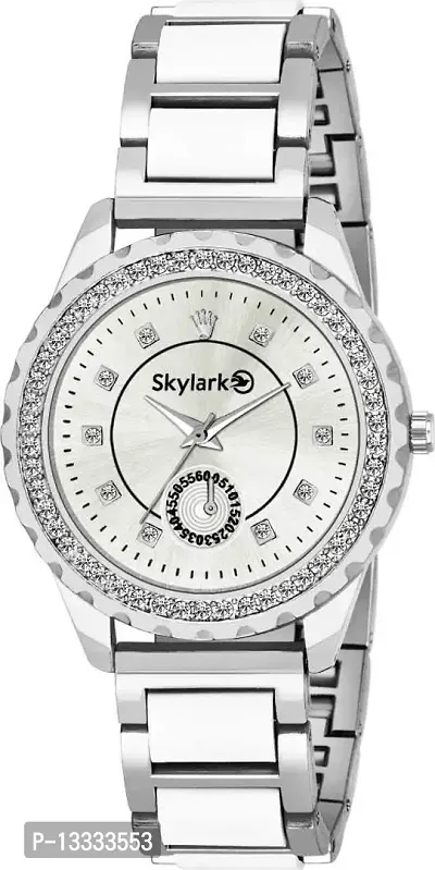 Skylark Analog Silver Dial Women's Watch-Sky-155-thumb0