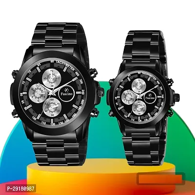 Stylish Metal Analog Watches for Couples-thumb0