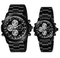 Stylish Metal Analog Watches for Couples-thumb1