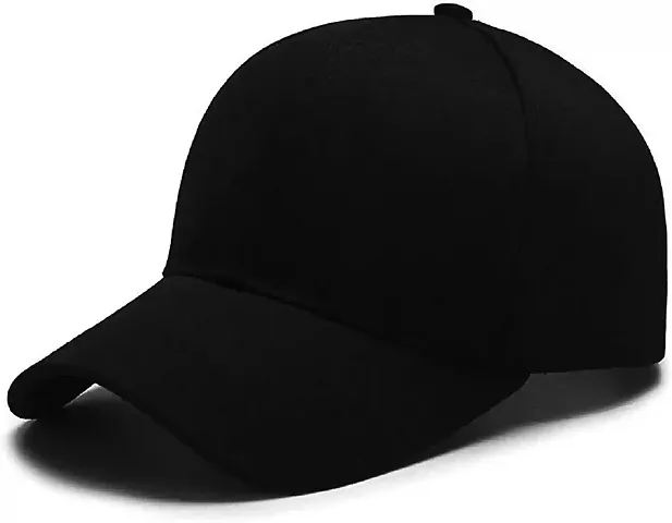 Men's and Women's Cotton Cap (0567_Black_M)