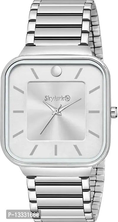 Skylark New Fancy Silver Square Dial Analog Watch Analog Watch - for Men