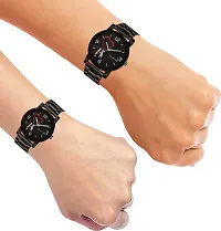 Stylish Black Metal Analog Watches For MenWoman-thumb3