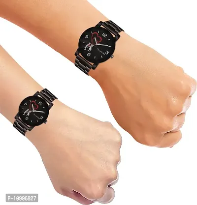 Stylish Black Metal Analog Watches For MenWoman-thumb4