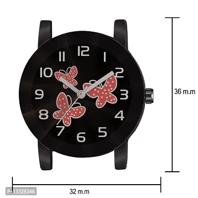 Skyalrk 3D Crystal Glass Butterfly Unique Design Dial Steel Belt Analog Watch - for Girls-thumb3