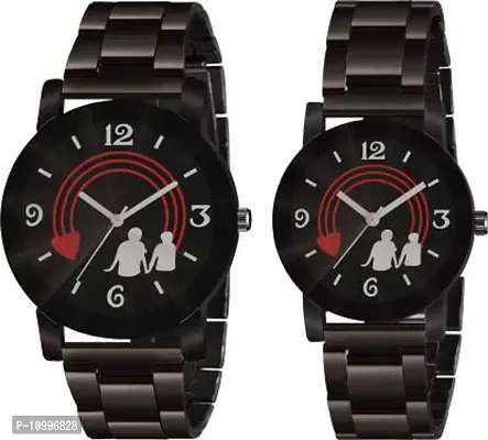 Stylish Black Metal Analog Watches For MenWoman-thumb0