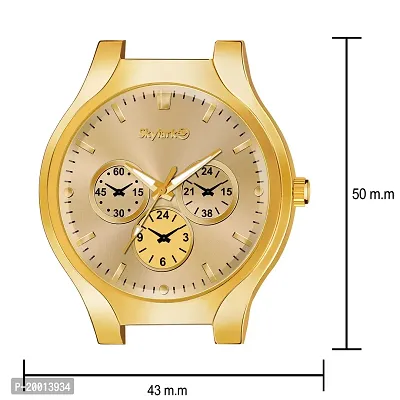 Analog Gold Dial Business Stainless Steel coronagraph style Causal  party wear For men  Boys-thumb3