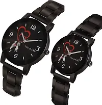 Stylish Black Metal Analog Watches For MenWoman-thumb1