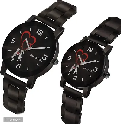 Stylish Black Metal Analog Watches For MenWoman-thumb2