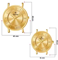 Golden Dial  Golden Chain Classy Analog Designer Couple Watch-thumb1