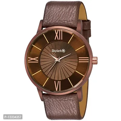 Skylark Analogue Men's & Boy's Watch (Brown Dial Brown Colored Strap)-thumb0