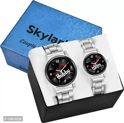 Skylark Hubby  Wifey watch Dial Stainless Steel Analog watch Analog Watch - For Couple