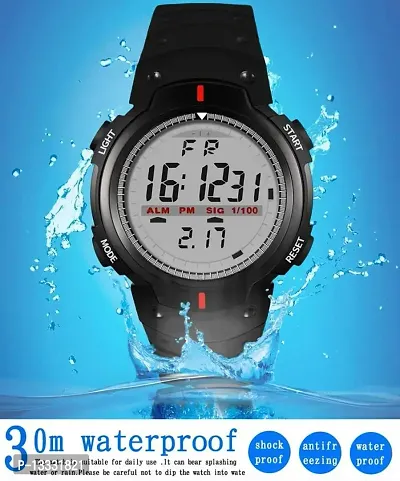 Fastdeals Digital Men's Watch (Black Dial Black Colored Strap)-thumb2