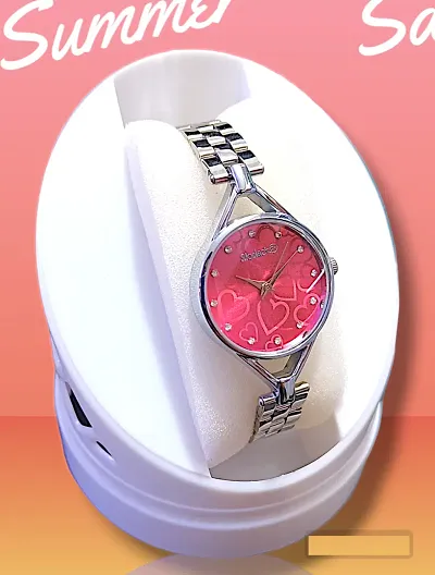 Fresh Look Plated Dial Bracelet Heart Watch