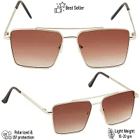 UV Protection, Riding Glasses, Retro Square Sunglasses  pack -2  For- Boys  Girls-thumb3