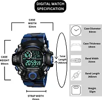 Blue Color Date Display Timer and Stop Watch Sport Watch For Boy Digital Watch-thumb1