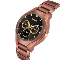 Analog Brown Dial Business Stainless Steel coronagraph styleCausal  party wear watch For -men  watch-thumb1