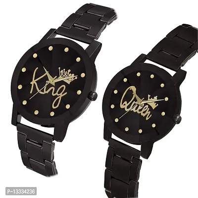 Skylark Analog Black Dial Unisex-Adult Watch-King queen2-thumb2