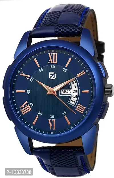 Fastdeals Analogue Blue Dial Day and Date Boy's and Men's Watch - CheckBlueRay0507-thumb0