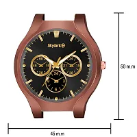 Analog Brown Dial Business Stainless Steel coronagraph styleCausal  party wear watch For -men  watch-thumb2